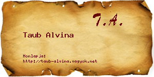 Taub Alvina névjegykártya